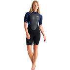 C Skins Womens Element 3/2mm Shorti Wetstuit - Black/Slate/Azure