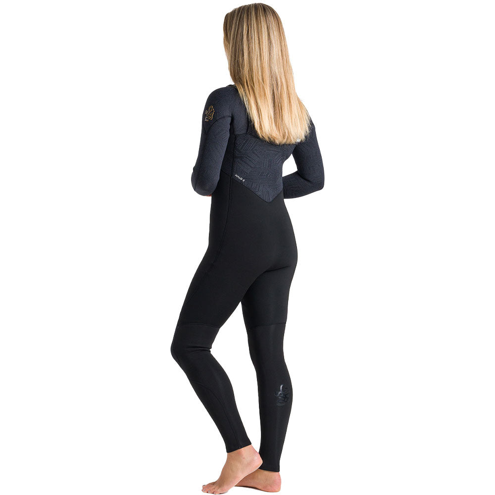 C-Skins Womens ReWired 4/3mm CZ Wetsuit -Blk/Blk X Shade/Saffron