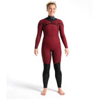 C-Skins Womens ReWired 5/4mm CZ Wetsuit  - Raven/Blk X/Crimson