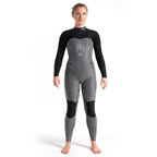 C-Skins Womens Solace 3/2mm BZ Wetsuit-Raven Black/Unity/GreenAsh