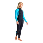 C Skins Womens Surflite 3/2mm BZ Wetsuit - Raven Blk/Cyan/Azure