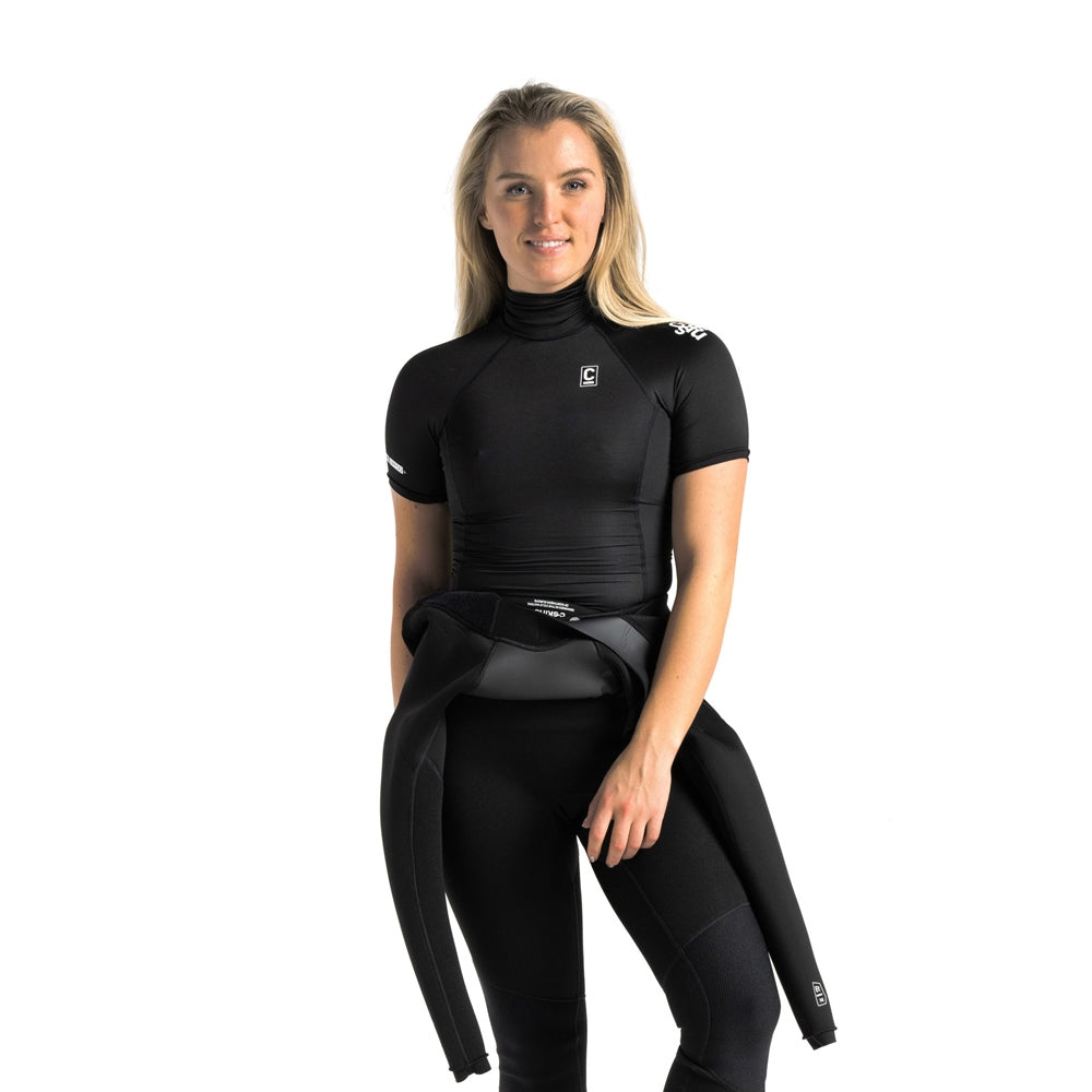 C-Skins Womens Turtle Neck Short Sleeve Rash Vest