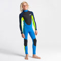 C-Skins Junior Element 3/2mm BZ Full Wetsuit - Cyan / Yellow