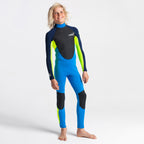 C-Skins Junior Element 3/2mm BZ Full Wetsuit - Cyan / Yellow
