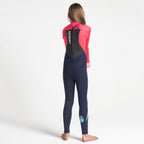 C Skins Junior Legend 4/3 Back Zip Full Wetsuit  - Slate/Coral/Ic