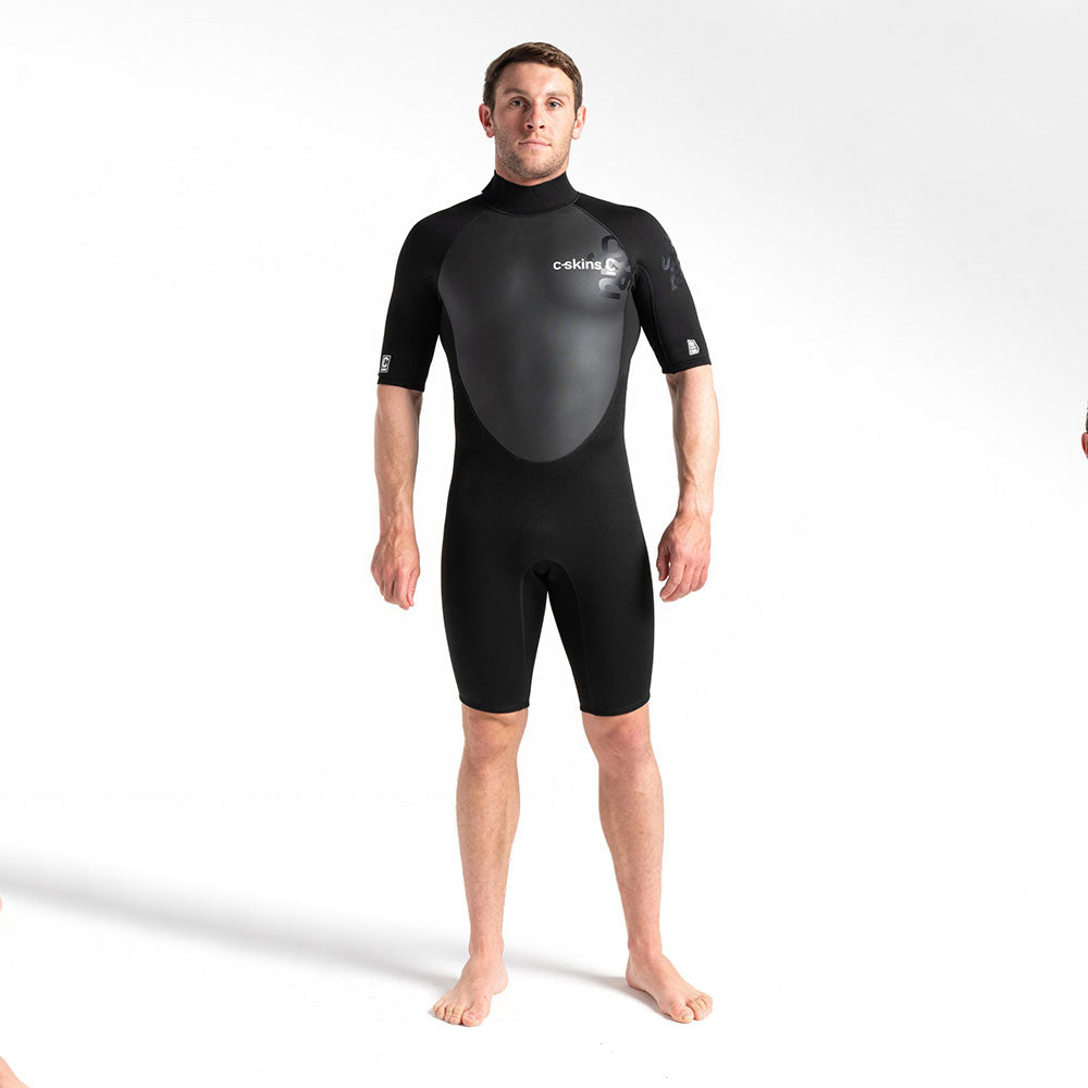 C-Skins Element 3/2mm Mens Shortie Wetsuit - Black