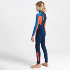C-Skins Junior Element 3/2mm BZ Full Wetsuit - Navy/Flo Red/Cyan