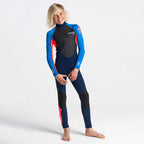 C-Skins Junior Element 3/2mm BZ Full Wetsuit - Navy/Flo Red/Cyan