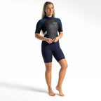 C Skins Womens Element 3/2 Shortie Wetsuit - Slate/Black/Ice Blue