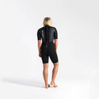 C-Skins Womens Element 3/2mm BZ Shortie Wetsuit-Black/Slate/Coral