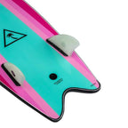 Catch Surf 5'6 Retro Twin Fin Fish Softboard - Black Turquoise
