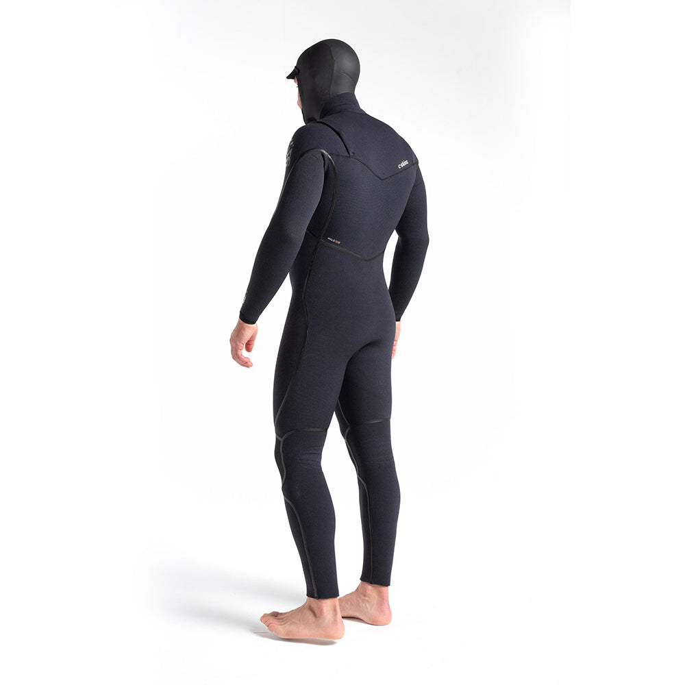 C Skins Wired 5/4mm LQS Hooded C/Z Wetsuit -Black X/Black X/Black - Size XL Only