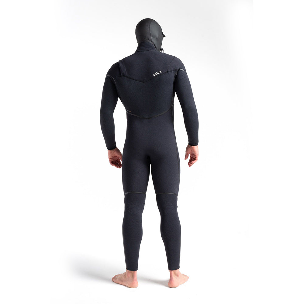 C Skins Wired 5/4mm LQS Hooded C/Z Wetsuit -Black X/Black X/Black - Size XL Only