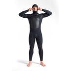 C Skins Wired 5/4mm LQS Hooded C/Z Wetsuit -Black X/Black X/Black - Size XL Only