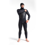 C Skins Wired 5/4mm LQS Hooded C/Z Wetsuit -Black X/Black X/Black - Size XL Only
