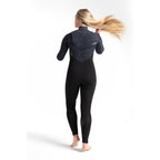 C Skins Womens ReWired 5/4mm C/Z Wetsuit-Raven Blk/Blk X/C-Green