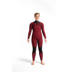 C Skins Womens ReWired 5/4mm C/Z Wetsuit-Raven Blk/Blk X/C-Green