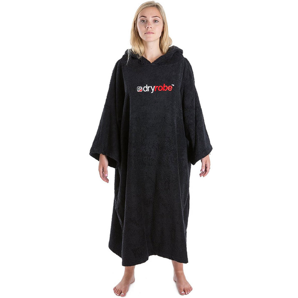 Dryrobe short sleeved towelling Robe Black Small