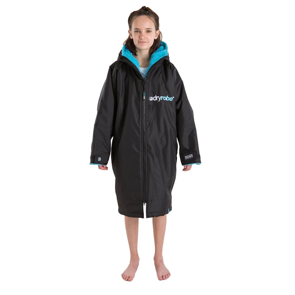 Dryrobe Advance Kids Long Sleeve - Black Blue
