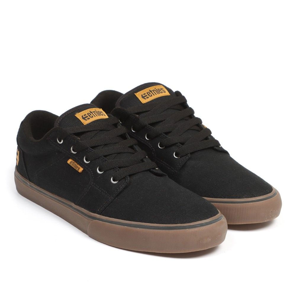 Etnies Barge LS Skate Shoes - Black/Gum/Silver