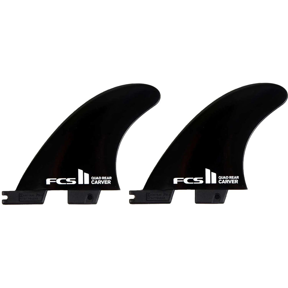 FCS II Carver Black Medium Quad Rear Retail Fins