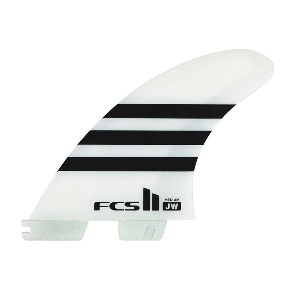 FCS 2 JW PC MediumTri Retail Fins - Black / White