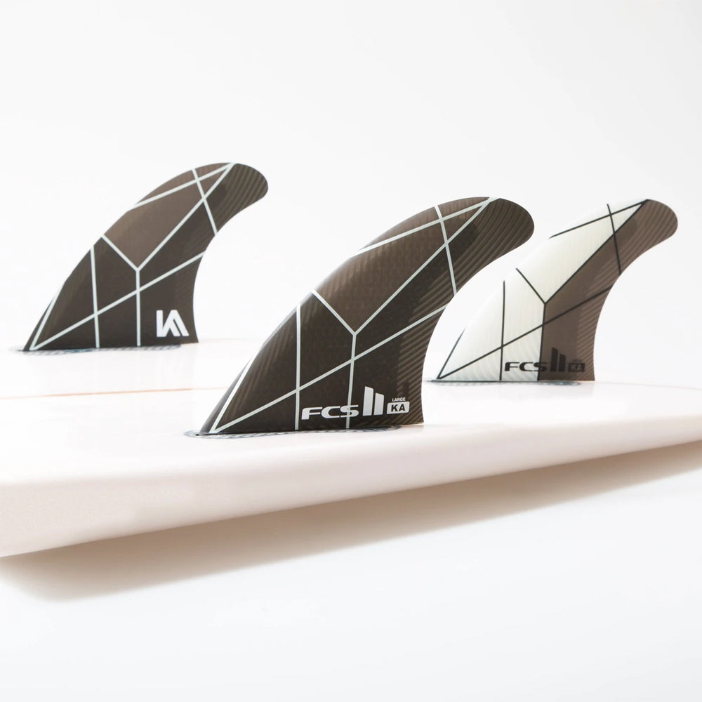 FCS 2 KA PC Medium Tri Retail Fins - White / Grey