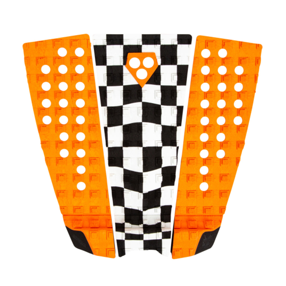 FCS Kyuss Surfboard Deck Grip - Red Warp Check