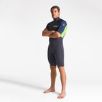 C Skins Element 3/2 Shortie Wetsuit  - Anthracite/Bluestone/Lime