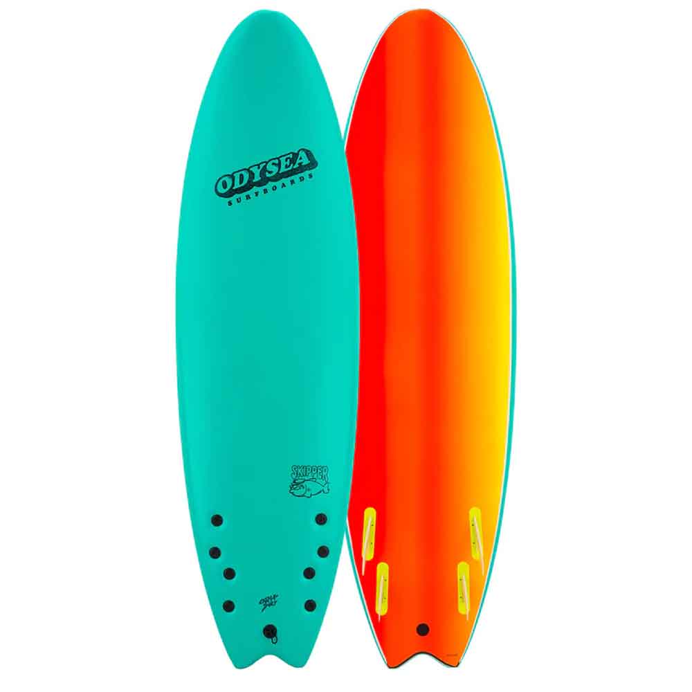 ODYSEA Skipper 6'6 Quad Soft Surfboard - Emerald