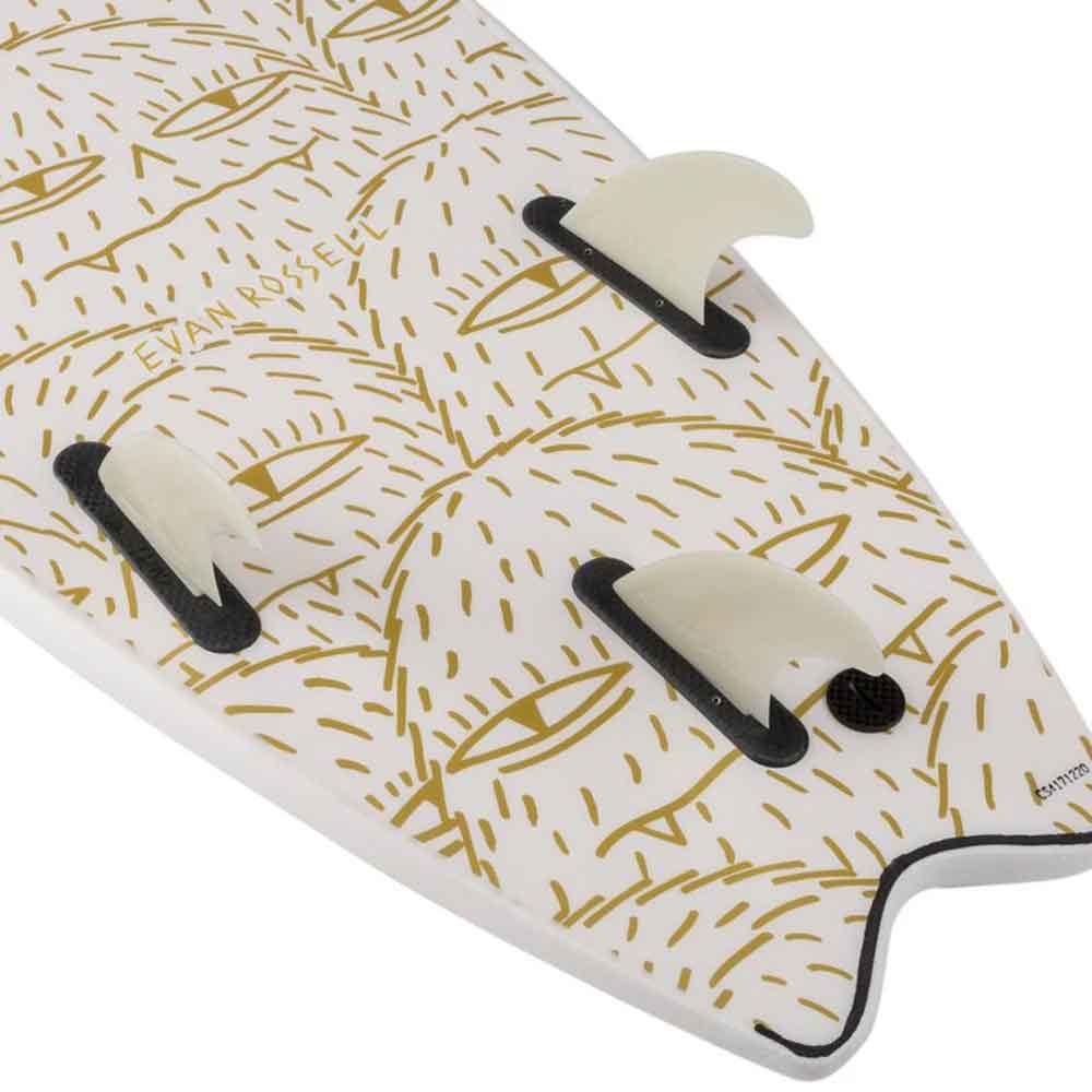 ODYSEA Skipper Pro x Evan Rossell 6'6 Quad Soft Surfboard White