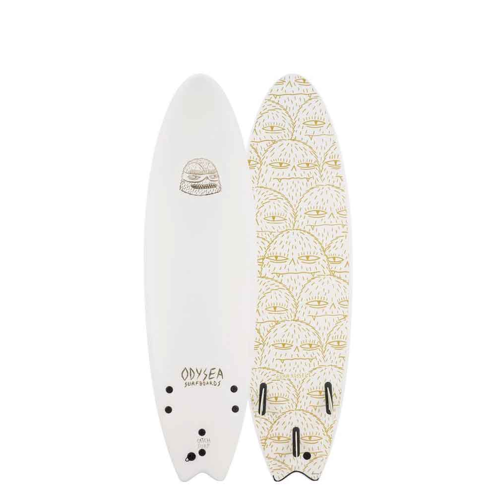 ODYSEA Skipper Pro x Evan Rossell 6'6 Quad Soft Surfboard White
