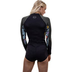 O'Neill Womens Bahia 2/1mm Front Zip Long Sleeve Shorty