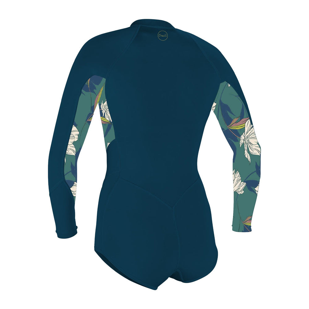 O'Neill Womens Bahia 2/1mm Front Zip Long Sleeve Shorty