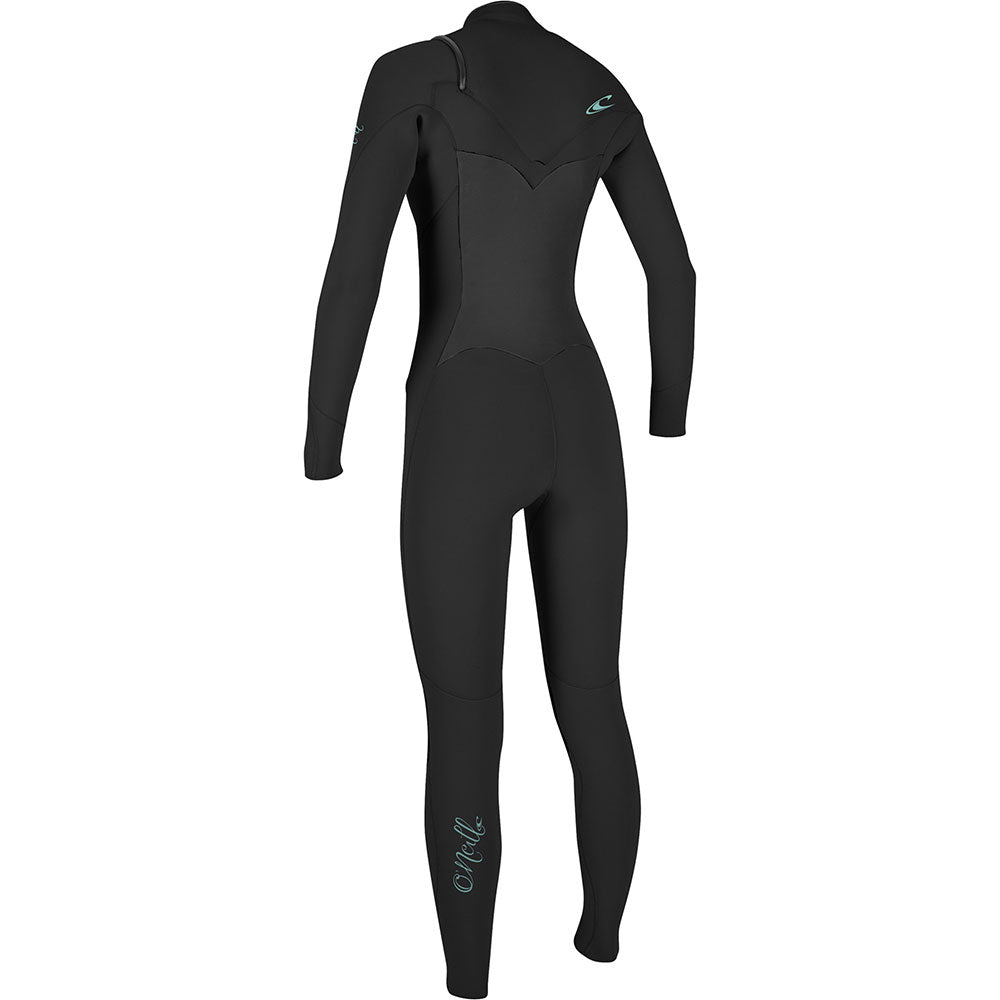O'Neill Womens Epic 4/3mm Chest Zip Wetsuit - Black