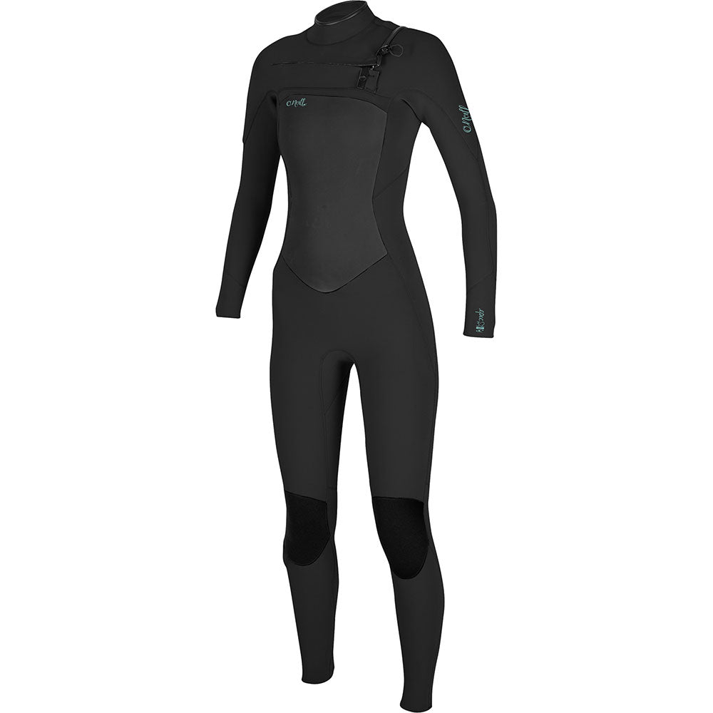 O'Neill Womens Epic 4/3mm Chest Zip Wetsuit - Black