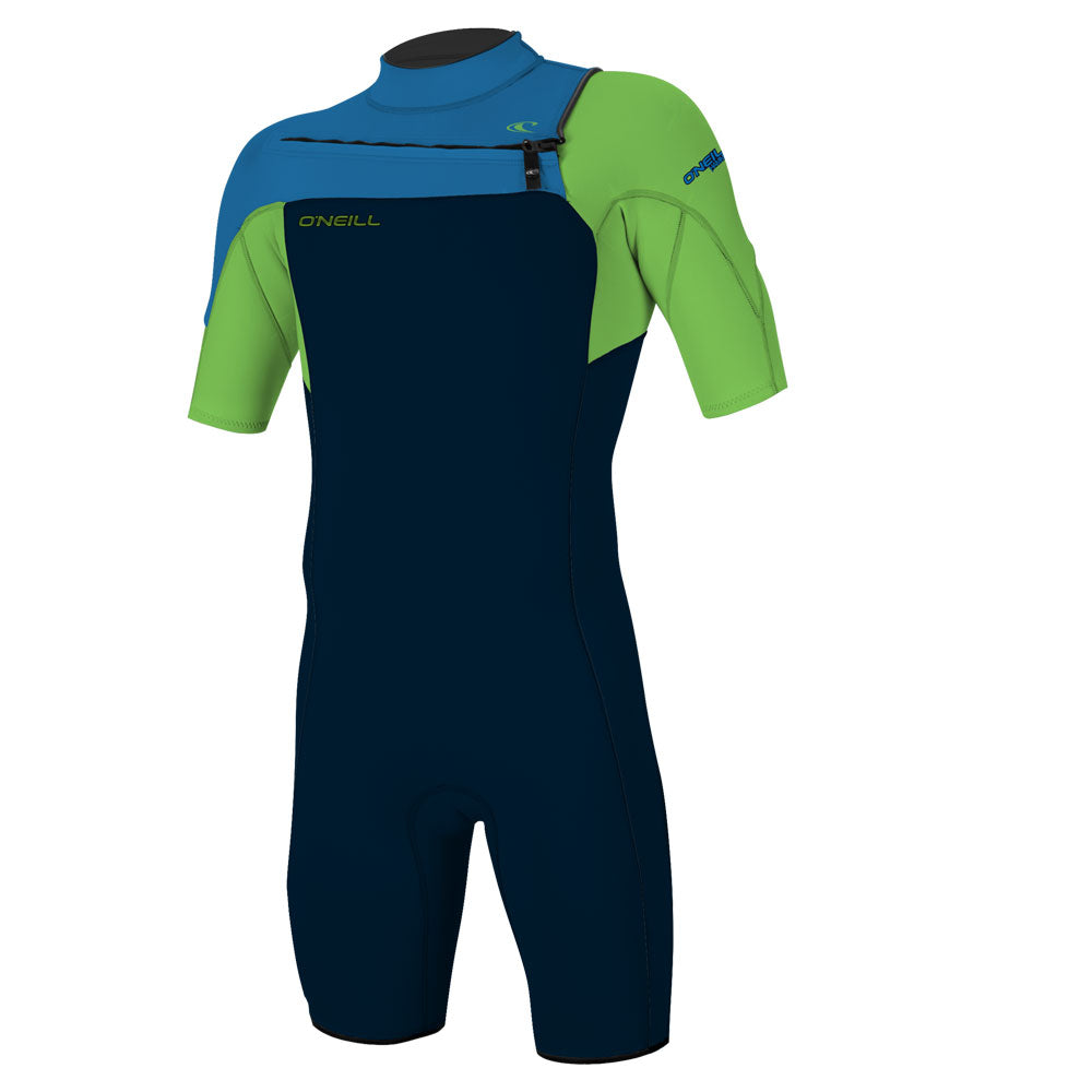 O'Neill Hammer 2mm Chest Zip Shortie - Abyss/Dayglo/Ocean