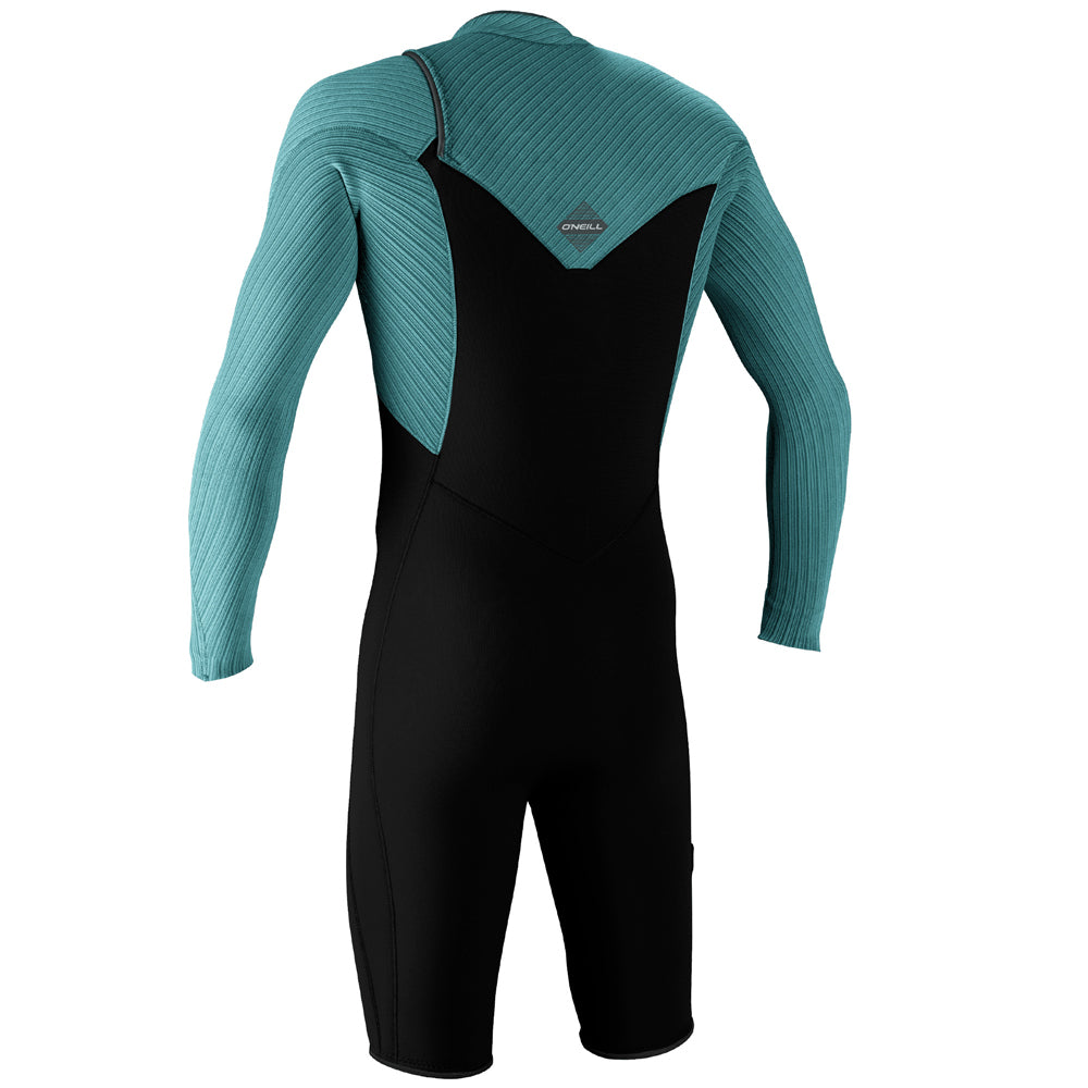 O'Neill Hyperfreak 2mm CZ Long Sleeve Shortie  - Black/Tide Pool