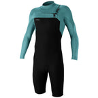 O'Neill Hyperfreak 2mm CZ Long Sleeve Shortie  - Black/Tide Pool