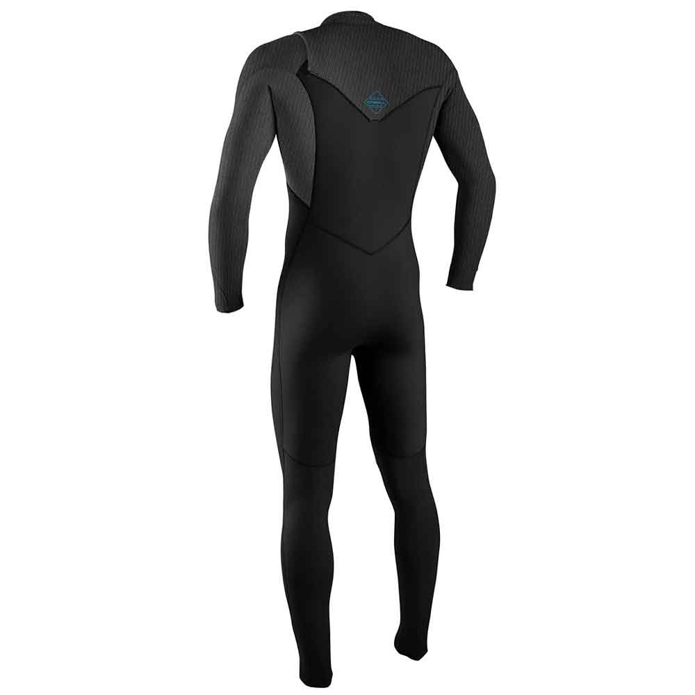O'Neill Hyperfreak 3/2mm+ Chest Zip Full Wetsuit - Black Graphite