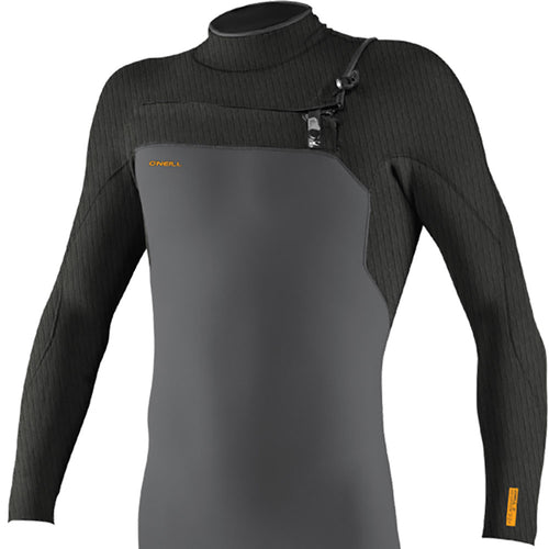 O'Neill Hyperfreak 3/2+mm Chest Zip Summer Wetsuit - Smoke/Raven