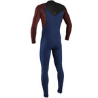 O'Neill Hyperfreak 4/3+mm Chest Zip Wetsuit  - Navy/Bloodshot