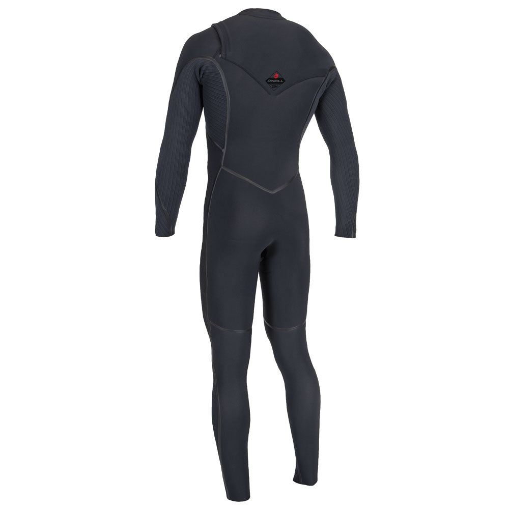 O'Neill Hyperfreak Fire 5/4+mm chest Zip Winter Wetsuit  - Black/Black