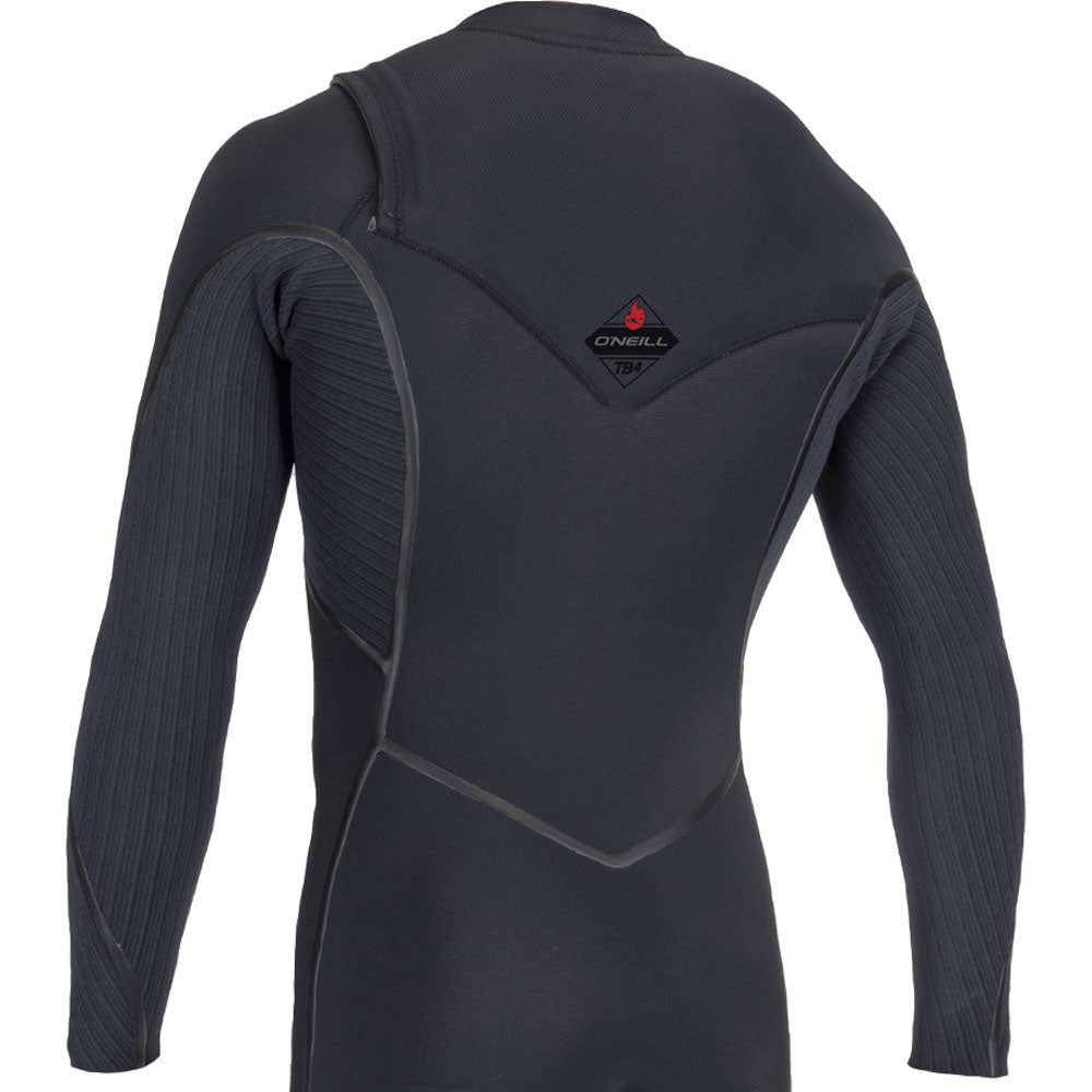 O'Neill Hyperfreak Fire 5/4+mm chest Zip Winter Wetsuit  - Black/Black