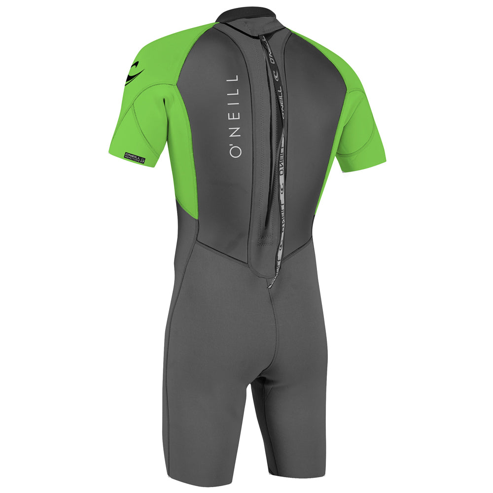 O'Neill Reactor 2 2mm Back Zip Shortie Wetsuit  - Graphite/Dayglo