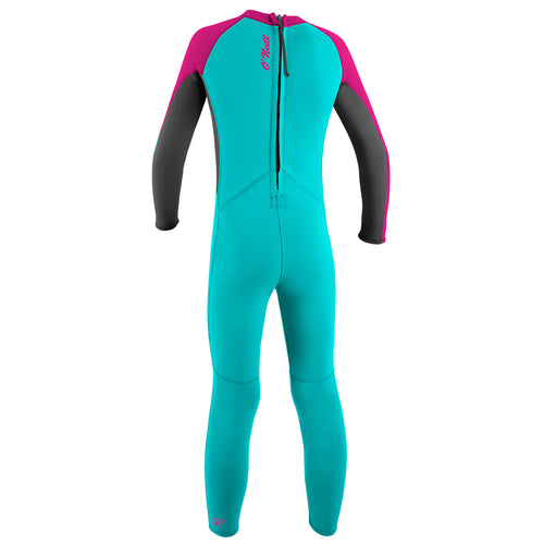 O'Neill Toddler Girls Reactor 2 2mm BZ Full Wetsuit  - Light Aqua
