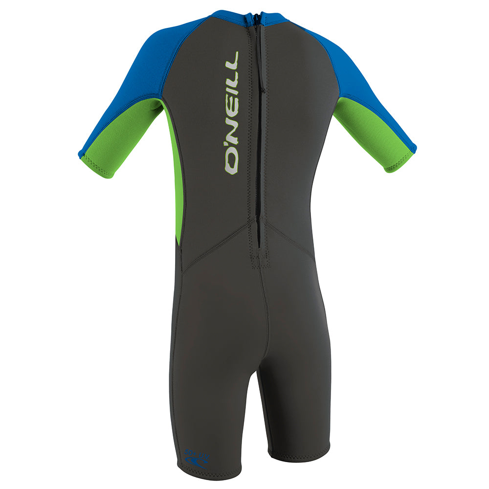 O'Neill Toddler Reactor 2 2mm BZ Shortie  - Graphite/Dayglo/Ocean