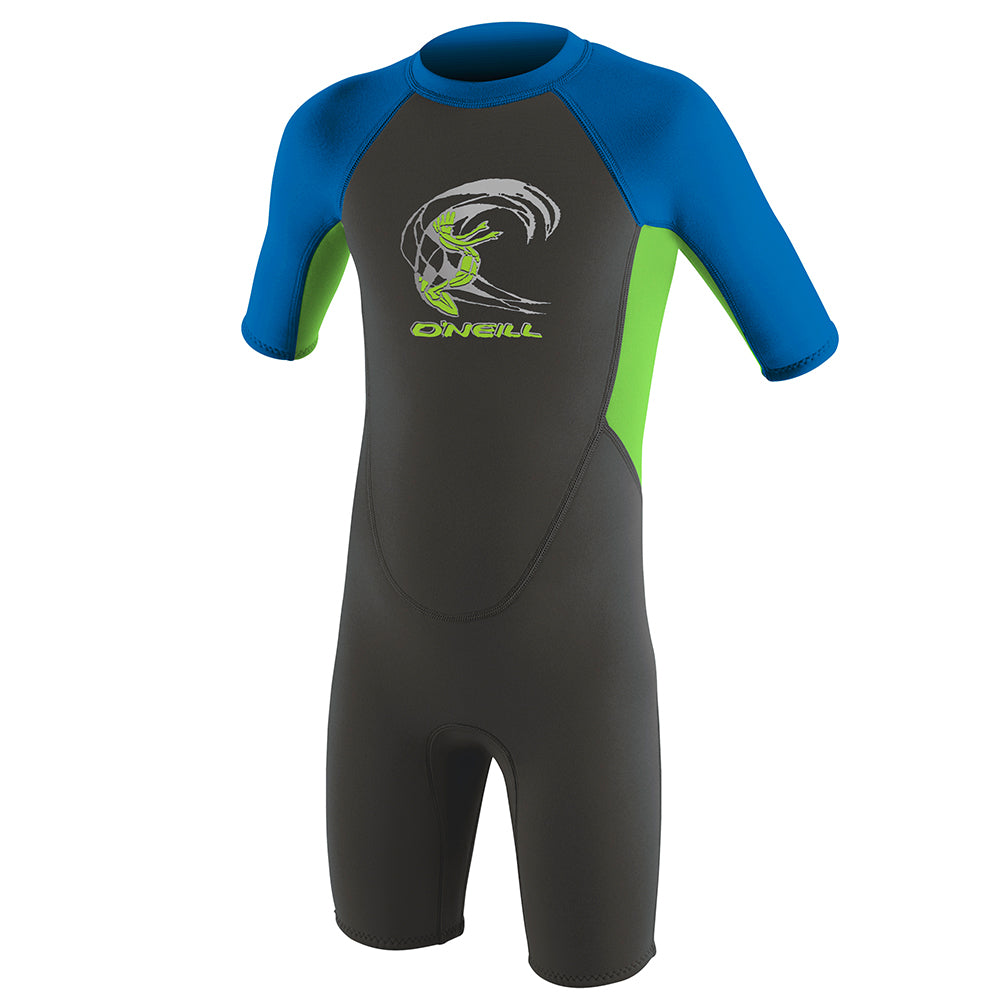 O'Neill Toddler Reactor 2 2mm BZ Shortie  - Graphite/Dayglo/Ocean