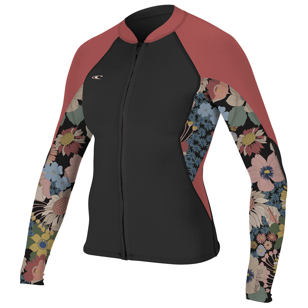 O'Neill Womens Bahia 1/0.5mm Jacket  - Black/Twiggy/Tea Rose