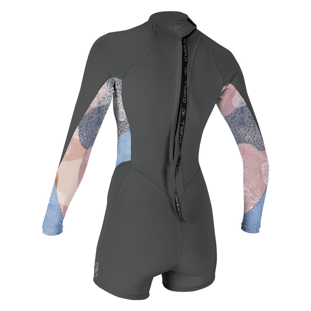 O'Neill Womens Bahia 2/1mm BZ LS Shortie  - Graphite/Desert Bloom